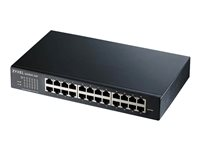 Zyxel GS1900 Series GS1900-24E - Kytkin - smart - 24 x 10/100/1000 - telineeseen asennettava, seinään asennettava malleihin USG Flex 100 GS1900-24E-EU0103F