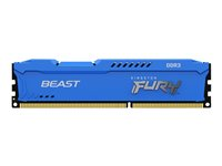 Kingston FURY Beast - DDR3 - pakkaus - 16 Gt: 2 x 8 Gt - DIMM 240-nastainen - 1600 MHz / PC3-12800 - CL10 - 1.5 V - puskuroimaton - non-ECC - sininen KF316C10BK2/16