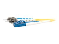 C2G LC-ST 9/125 OS1 Duplex Singlemode PVC Fiber Optic Cable (LSZH) - Kytkentäkaapeli - ST single-mode (uros) to LC single-mode (uros) - 1 m - kuituoptinen - kaksipuolinen (duplex) - 9 / 125 micron - OS1 - ei sisällä halogeenia - keltainen 85595