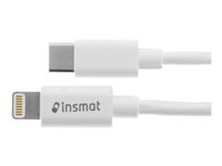 Insmat - Salamakaapeli - USB uros to Lightning uros - 1.5 m - valkoinen 133-1035