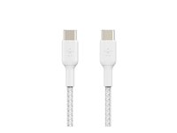 Belkin BoostCharge - USB-kaapeli - 24 pin USB-C (uros) to 24 pin USB-C (uros) - 1 m - valkoinen CAB004BT1MWH