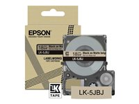 Epson LabelWorks LK-5JBJ - Musta ja matta beige - Rulla (1,8 cm x 8 m) 1 kasetti(a) ripustuslaatikko - nauhakasetti malleihin LabelWorks LW-C410, LW-C610 C53S672091