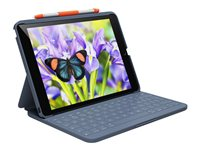 Logitech Rugged Lite - Näppäimistö- ja kalvokotelo - langaton - Bluetooth LE - klassisen sininen malleihin Apple 10.2-inch iPad (7. sukupolvi, 8. sukupolvi, 9. sukupolvi) 920-011681