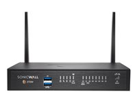 SonicWall TZ370W - Essential Edition - turvalaite - 1GbE - Wi-Fi 5 - 2.4 GHz, 5 GHz - SonicWALL Secure Upgrade Plus Program (3 vuoden vaihtoehto) - pöytä 02-SSC-6837