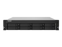 QNAP TS-832PXU-RP - NAS-palvelin - 8 telineet - 64 Tt - telineasennettava - SATA 6Gb/s - HDD 8 Tt x 8 - RAID RAID 0, 1, 5, 6, 10, 50, JBOD, 60 - RAM 4 Gt - 2.5 Gigabit Ethernet / 10 Gigabit Ethernet - iSCSI tuki - 2U TS-832PXU-RP-4G+8XST8000VN004