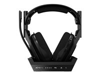 ASTRO A50 + Base Station - For PS4 - kuuloke + mikrofoni - täysi koko - 2,4 GHz - langaton - harmaa, musta - sekä ASTRO Wireless XB1 5 GHz Base Station Transmitter/Charging Stand malleihin Sony PlayStation 4, Sony PlayStation 4 Pro, Sony PlayStation 4 Slim 939-001676
