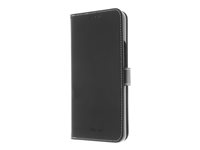 Insmat - Läppäkansi matkapuhelimelle - aito nahka, polykarbonaatti, pronssi, kartonki + paperi + alumiinifolio, puuvillaompeleet - musta malleihin Honor X6 650-3160