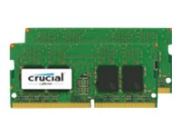 Crucial - DDR4 - pakkaus - 8 Gt: 2 x 4 Gt - SO-DIMM 260-pin - 2400 MHz / PC4-19200 - CL17 - 1.2 V - puskuroimaton - non-ECC CT2K4G4SFS824A