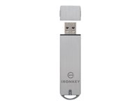 IronKey Enterprise S1000 - USB Flash-asema - salattu - 128 Gt - USB 3.0 - FIPS 140-2 Level 3 - TAA-yhteensopiva IKS1000E/128GB