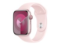 Apple - Hihna tuotteelle älykello - 45 mm - S/M-koko - Kevyt vaaleanpunainen MT3U3ZM/A
