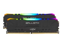 Ballistix RGB - DDR4 - pakkaus - 16 Gt: 2 x 8 Gt - DIMM 288 nastaa - 3200 MHz / PC4-25600 - CL16 - 1.35 V - puskuroimaton - non-ECC - musta BL2K8G32C16U4BL