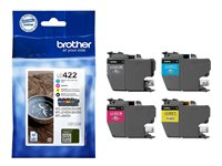 Brother LC422 Value Pack - 4 pakettia - musta, keltainen, sinivihreä, magenta - alkuperäinen - mustepatruuna malleihin Brother MFC-J5340DW, MFC-J5345DW, MFC-J5740DW, MFC-J6540DW, MFC-J6940DW LC422VAL