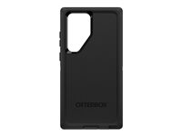 OtterBox Defender Series - Suojakotelo matkapuhelimelle - rosoinen - polykarbonaatti, synteettinen kumi - musta malleihin Samsung Galaxy S23 Ultra 77-91058
