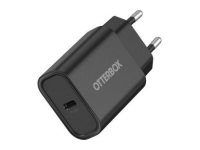 OtterBox - Verkkosovitin - 20 watti(a) - 3 A - PD 3.0 (24 pin USB-C) - musta 78-81362