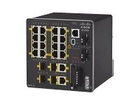 Cisco Industrial Ethernet 2000 Series - Kytkin - Hallinnoitu - 16 x 10/100 + 2 x combo Gigabit SFP + 2 x Fast Ethernet SFP - DIN-kiskoon kiinnitettävä IE-2000-16TC-G-L