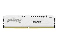Kingston FURY Beast - DDR5 - moduuli - 16 Gt - DIMM 288 nastaa - 6400 MHz / PC5-51200 - CL32 - 1.4 V - puskuroimaton - on-die ECC - valkoinen KF564C32BW-16