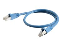 C2G Cat6a Booted Shielded (STP) Network Patch Cable - Kytkentäkaapeli - RJ-45 (uros) to RJ-45 (uros) - 7 m - STP - CAT 6a - valettu, piikitön, säikeinen - sininen 89913