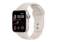Apple Watch SE (GPS) - 2. sukupolvi - 40 mm - alumiini tähtitaivas - älykello kanssa urheiluranneke - fluoroelastomeeri - tähtivalo pannan koko: Normaalikoko - 32 Gt - Wi-Fi, Bluetooth - 26.4 g MNJP3KS/A
