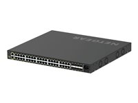NETGEAR AV Line M4250-40G8XF-PoE+ - Kytkin - L3 - Hallinnoitu - 40 x 10/100/1000 (PoE+) + 8 x 1 Gigabit / 10 Gigabit SFP+ - sivusta sivuun ilmavirtaus - telineeseen asennettava - PoE+ (960 W) GSM4248PX-100EUS
