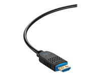 C2G 20ft (6.1m) C2G Performance Series High Speed HDMI Active Optical Cable (AOC) - 4K 60Hz Plenum Rated - High Speed - HDMI-kaapeli - HDMI uros to HDMI, 24 pin USB-C - 6.1 m - musta - paineilma, Active Optical Cable (AOC), tuki 4K / 60 Hz C2G41481