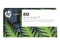 HP 832 - 1 L - vaalea sinivihreä - alkuperäinen - Latex - mustepatruuna malleihin Latex 630 W, 630 W Print and Cut Plus Solution, 700, 700 W, 800, 800 W 4UV79A