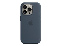 Apple - Takakansi matkapuhelimelle - MagSafe-yhteensopiva - silikoni - myrskyn sininen malleihin iPhone 15 Pro MT1D3ZM/A