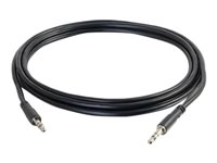 C2G Slim 10ft Slim Aux 3.5mm Audio Cable - M/M - Äänikaapeli - mini-phone stereo 3.5 mm uros to mini-phone stereo 3.5 mm uros - 3.05 m - suojattu - musta 22602