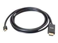 C2G 3ft Mini DisplayPort Male to HDMI Male Passive Adapter Cable - 4K 30Hz - Näyttösovitin - Mini DisplayPort uros to HDMI uros - 90 cm - musta - passiivinen, 4K-tuki 84435