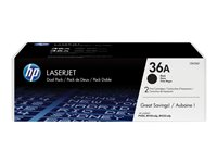HP 36A - 2 pakettia - musta - alkuperäinen - LaserJet - väriainekasetti (CB436AD) malleihin LaserJet P1505, P1505n CB436AD