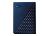 WD My Passport for Mac WDBA2F0040BBL - Kiintolevyasema - salattu - 4 Tt - ulkoinen (kannettava) - USB 3.2 Gen 1 - AES 256 bittiä - keskiyön sininen WDBA2F0040BBL-WESN