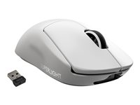 Logitech PRO X SUPERLIGHT Wireless Gaming Mouse - Hiiri - optinen - 5 painiketta - langaton - 2.4 GHz - USB Logitech LIGHTSPEED receiver - valkoinen 910-005943
