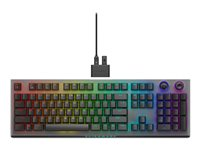 Alienware Tri-Mode AW920K - Näppäimistö - AlienFX näppäinkohtainen RGB / 16,8 miljoonaa väriä - langaton - USB, 2.4 GHz, Bluetooth 5.1 - QWERTY - Yhdysvaltain - näppäinkytkin: CHERRY MX Red - Kuun pimeä puoli AW920K-G-WW