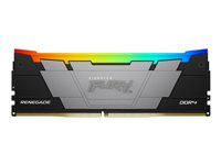 Kingston FURY Renegade RGB - DDR4 - moduuli - 8 Gt - DIMM 288 nastaa - 3600 MHz / PC4-28800 - CL16 - 1.35 V - puskuroimaton - non-ECC - musta KF436C16RB2A/8