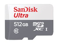 SanDisk Ultra - Flash-muistikortti (microSDXC to SD -adapteri sisältyvä) - 512 Gt - Class 10 - microSDXC UHS-I SDSQUNR-512G-GN6TA