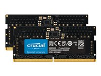 Crucial - DDR5 - pakkaus - 16 Gt: 2 x 8 Gt - 262-nastainen SO-DIMM - 4800 MHz / PC5-38400 - CL40 - 1.1 V - puskuroimaton - non-ECC CT2K8G48C40S5