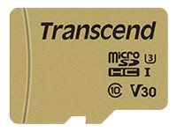 Transcend 500S - Flash-muistikortti (sovitin microSDHC:stä SD:hen sisältyvä) - 16 Gt - Video Class V30 / UHS-I U3 / Class10 - microSDHC TS16GUSD500S