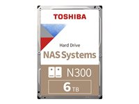 Toshiba N300 NAS - Kiintolevyasema - 6 Tt - sisäinen - 3.5" - SATA 6Gb/s - 7200 kierrosta/min - puskuri: 256 Mt HDWG460UZSVA