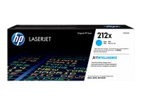 HP 212X - Tuottoisa - sinivihreä - alkuperäinen - LaserJet - väriainekasetti (W2121X) malleihin Color LaserJet Enterprise M555, MFP M578; LaserJet Enterprise Flow MFP M578 W2121X