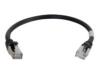 C2G Cat6a Booted Shielded (STP) Network Patch Cable - Kytkentäkaapeli - RJ-45 (uros) to RJ-45 (uros) - 2 m - STP - CAT 6a - valettu, piikitön, säikeinen - musta 89917