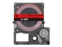 Epson LabelWorks LK-4RBF - Black on fluorescent red - Rulla (1,2 cm x 5 m) 1 kasetti(a) ripustuslaatikko - nauhakasetti C53S672099