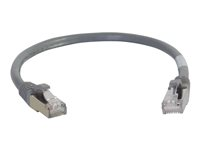 C2G Cat6a Booted Shielded (STP) Network Patch Cable - Kytkentäkaapeli - RJ-45 (uros) to RJ-45 (uros) - 30 m - STP - CAT 6a - valettu, piikitön, säikeinen - harmaa 89925