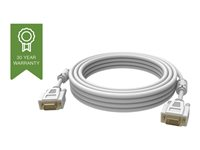 Vision Techconnect - VGA kaapeli - HD-15 (VGA) (uros) to HD-15 (VGA) (uros) - 5 m - valkoinen TC 5MVGAP