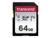 Transcend 300S - Flash-muistikortti - 64 Gt - Video Class V10 / UHS-I U1 / Class10 - SDXC UHS-I TS64GSDC300S