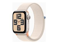 Apple Watch SE (GPS) - 2. sukupolvi - 40 mm - tähtivalkoinen - älykello kanssa urheiluranneke - tekstiili - tähtivalkoinen - 32 Gt - Wi-Fi, Bluetooth - 26.4 g MR9W3KS/A