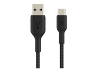 Belkin BoostCharge - USB-kaapeli - 24 pin USB-C (uros) to USB (uros) - 15 cm - musta CAB002BT0MBK