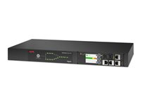 APC Netshelter Rack Automatic Transfer Switch AP4450A - Vikasietoinen kytkin (telineasennettava) - Vaihtovirta 100/120 V - 1440 VA - 1-vaiheinen - Ethernet 10/100/1000, USB - lähtöliittimet: 10 - 1U - 2.44 m johto - musta AP4450A