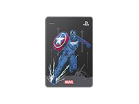 Seagate Game Drive for PS4 STGD2000206 - Marvel Avengers Limited Edition - Cap - kiintolevyasema - 2 Tt - ulkoinen (kannettava) - USB 3.0 - metallinharmaa malleihin Sony PlayStation 4 STGD2000206