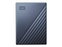 WD My Passport Ultra WDBFTM0040BBL - Kiintolevyasema - salattu - 4 Tt - ulkoinen (kannettava) - USB 3.0 (USB-C liitin) - AES 256 bittiä - sininen WDBFTM0040BBL-WESN