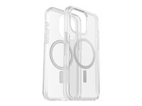 OtterBox Symmetry Series Clear - Takakansi matkapuhelimelle - MagSafe-yhteensopiva - polykarbonaatti, synteettinen kumi, hopeafosfaattilasi - kirkas malleihin Apple iPhone 15 Pro Max 77-93081