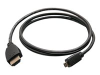 C2G 10ft HDMI to Micro HDMI Cable with Ethernet - 1080p - M/M - HDMI-kaapeli Ethernetillä - 19 pin micro HDMI Type D uros to HDMI uros - 3.05 m - suojattu - musta 50616